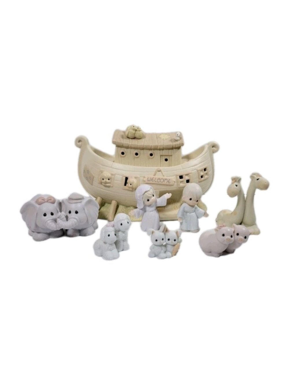 Precious Moments Noah’s Ark Two By Two Figurine Complete Set Model 530948